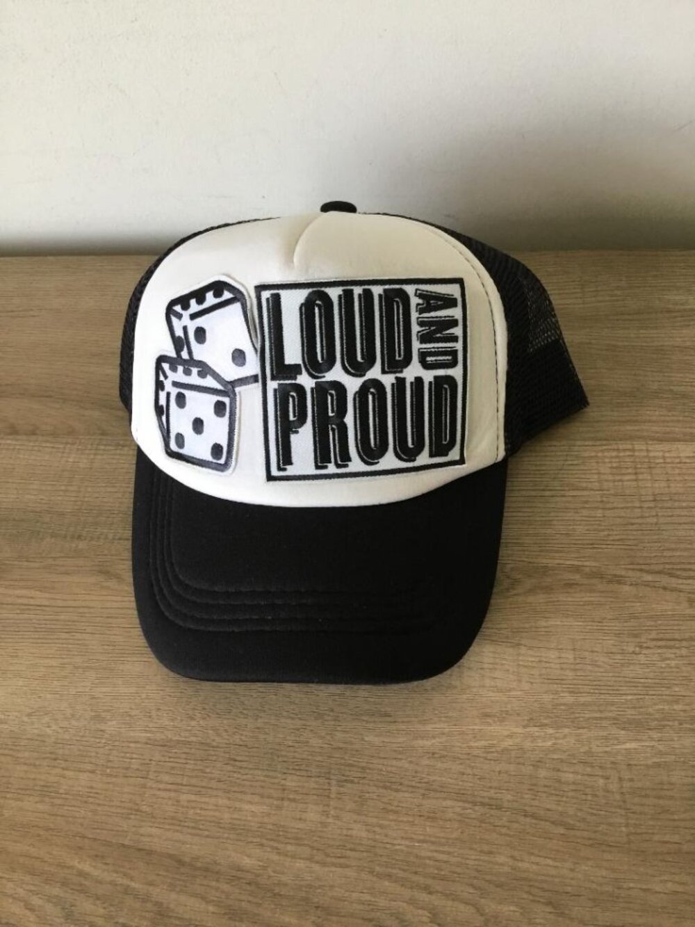Baseball Cap with "Loud and Proud" Embroidered Patch Custom Trucker Hat